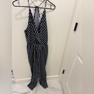 Navy Striped Jumpsuit